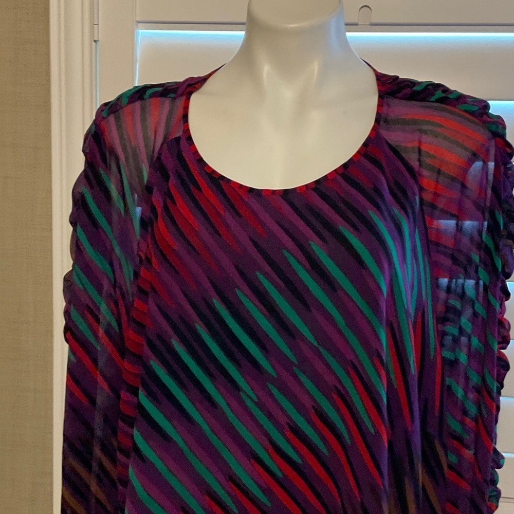 Calvin Klein Multicolor Striped Blouse - Picture 2 of 11